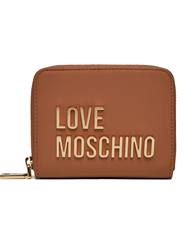 Moschino Portemonnaie mit Logo - Braun Braun