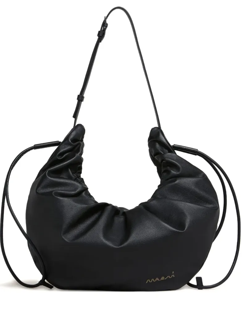 Marni Schultertasche aus Leder - Schwarz Schwarz