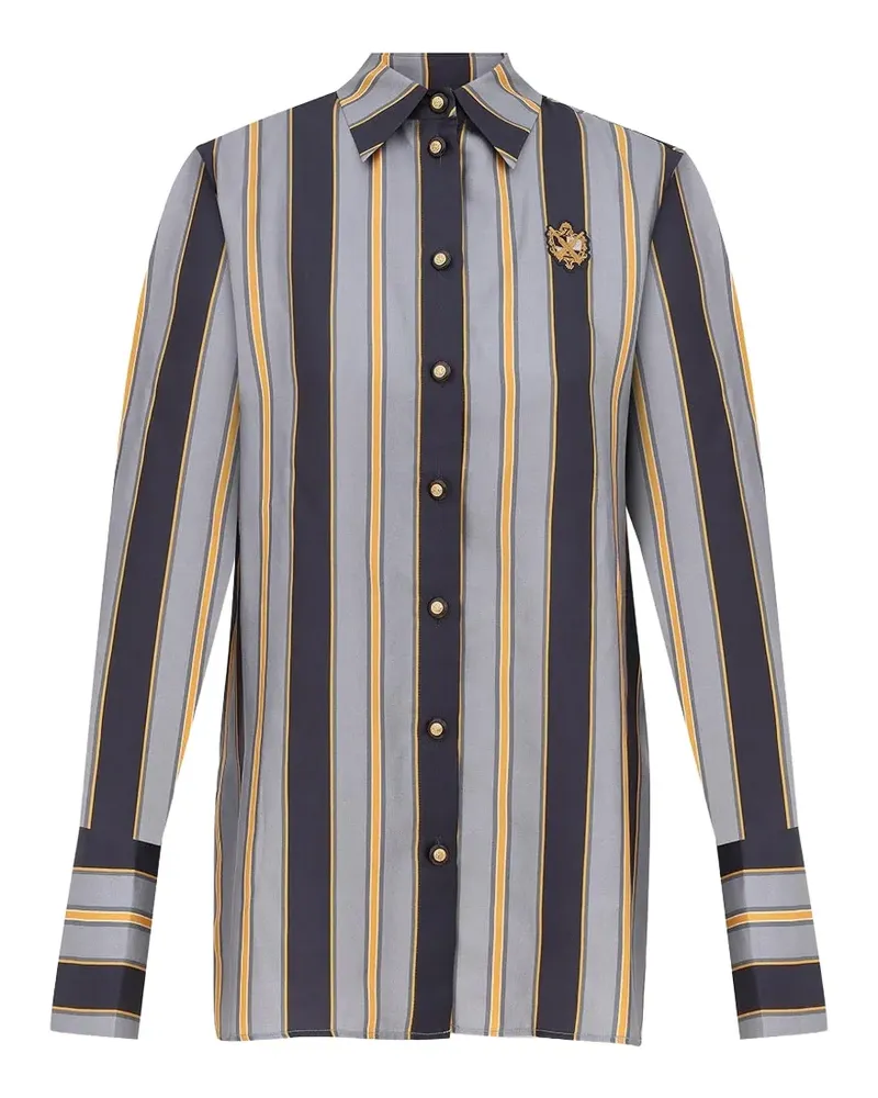 Zimmermann Gestreiftes Hemd mit Stickerei - Blau Blau