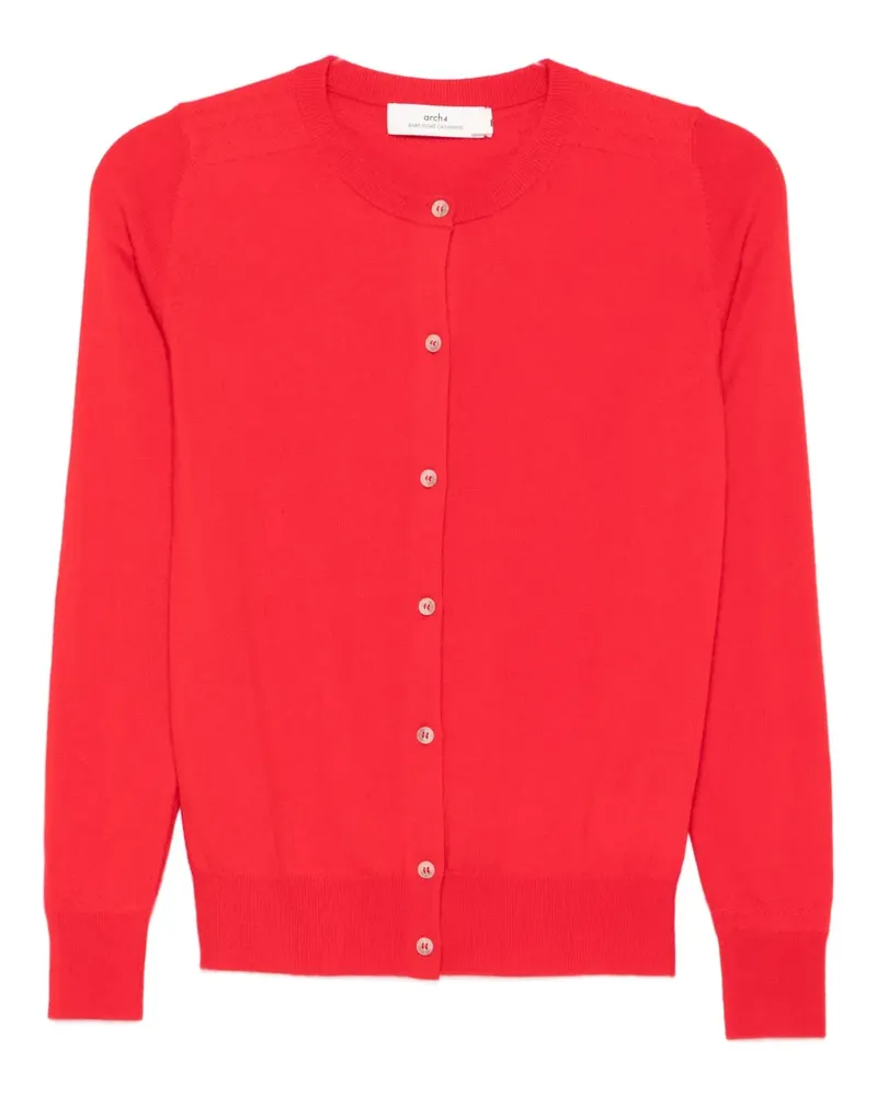 arch4 Geknöpfter Cardigan - Rot Rot