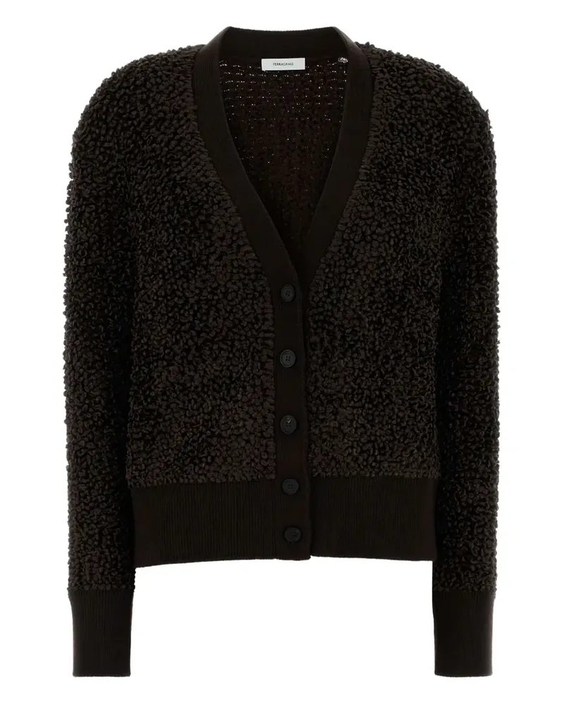 Ferragamo Cardigan aus Bouclé - Braun Braun
