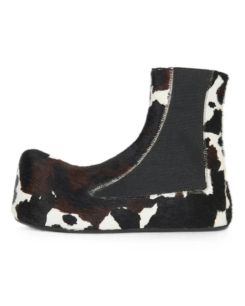A.W.A.K.E. Stiefeletten mit Kuh-Print - Braun Braun