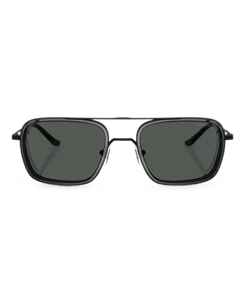Emporio Armani Sonnenbrille mit Doppelsteg - Schwarz Schwarz