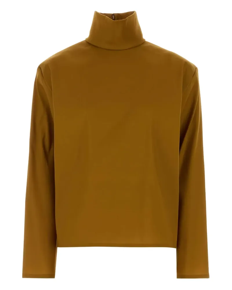 Saint Laurent Oberteil mit Stehkragen - Braun Braun