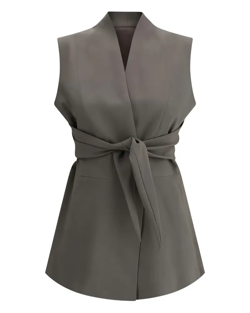 Rick Owens Weste mit hohem Bund - Grau Grau