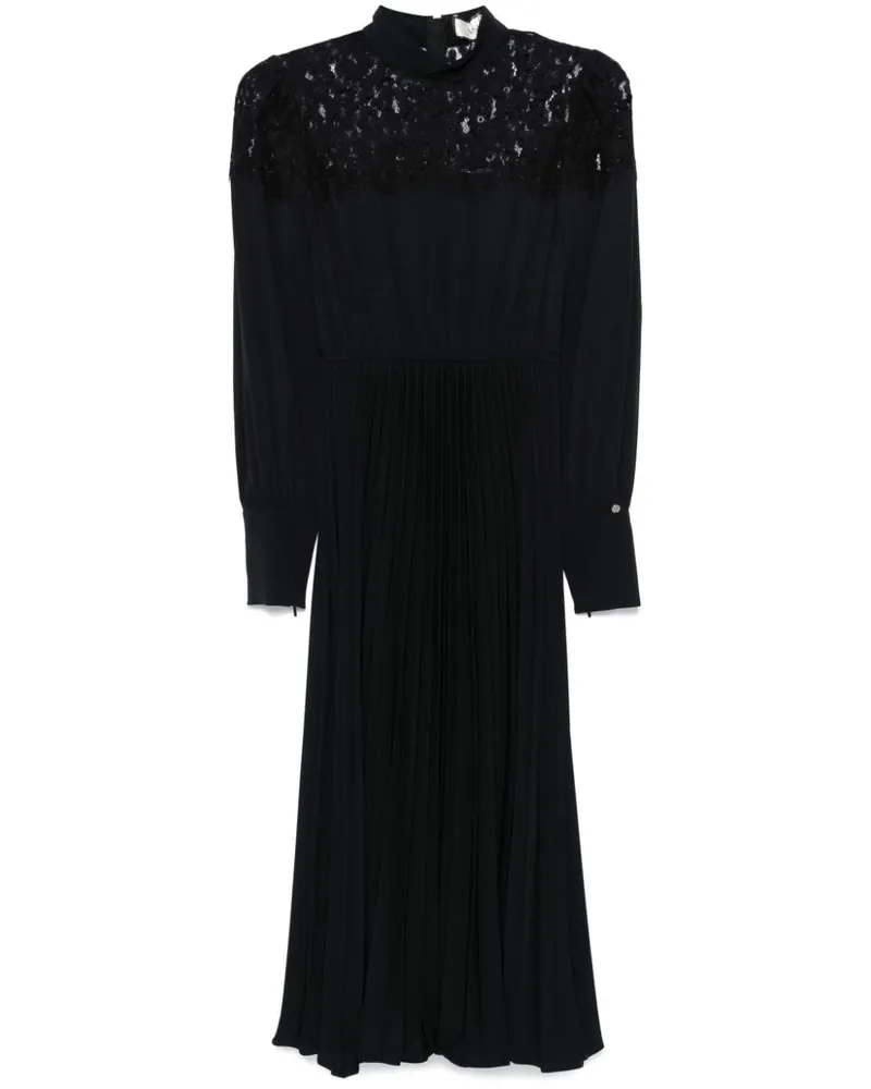 NISSA Midikleid mit Blumenspitze - Schwarz Schwarz