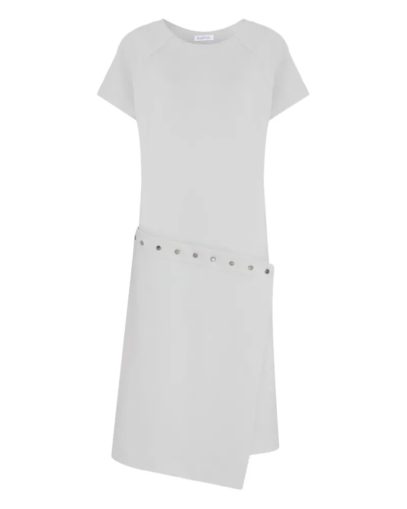 Gloria Coelho asymmetrical-hem midi dress - Grau Grau