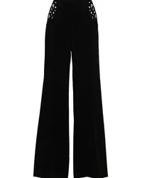 Stella McCartney Hose in Lochstrick-Optik Schwarz