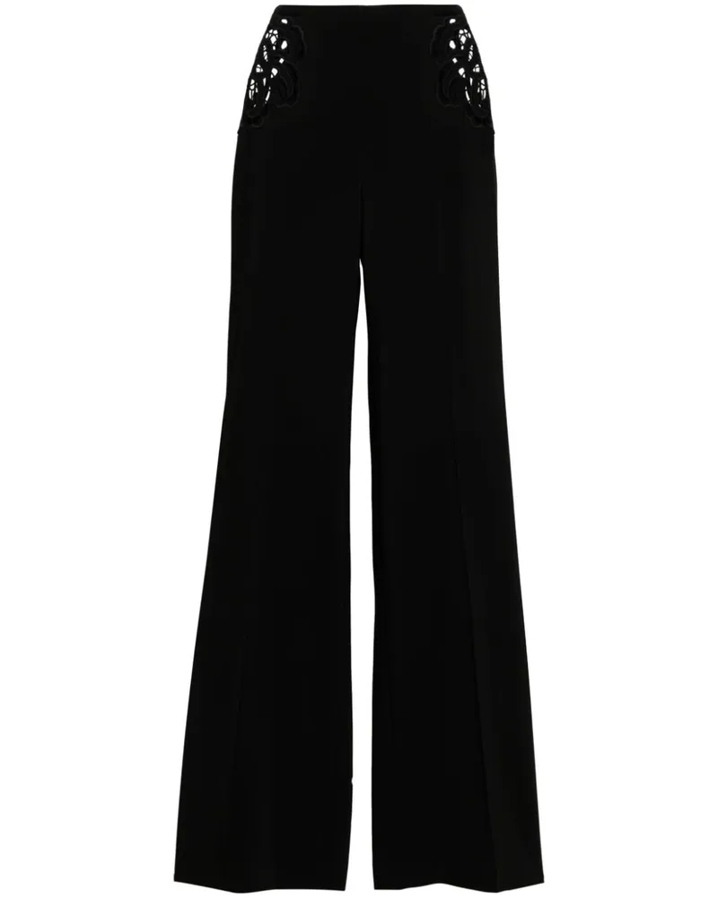Stella McCartney Hose in Lochstrick-Optik - Schwarz Schwarz