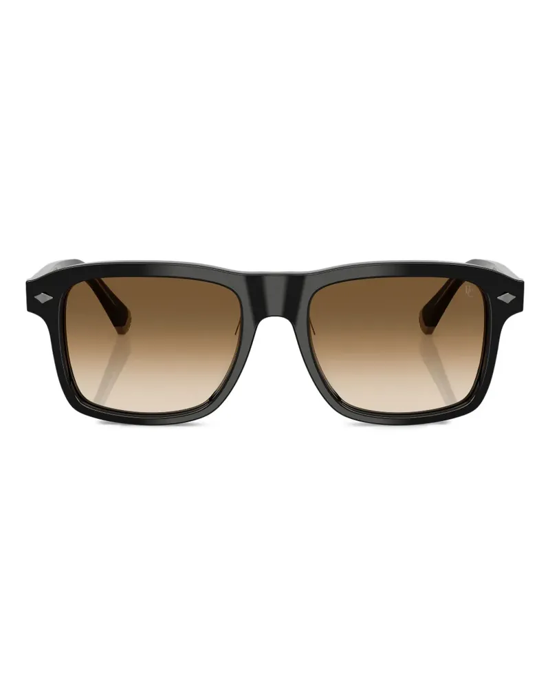 Brunello Cucinelli Sonnenbrille mit eckigem Gestell - Schwarz Schwarz