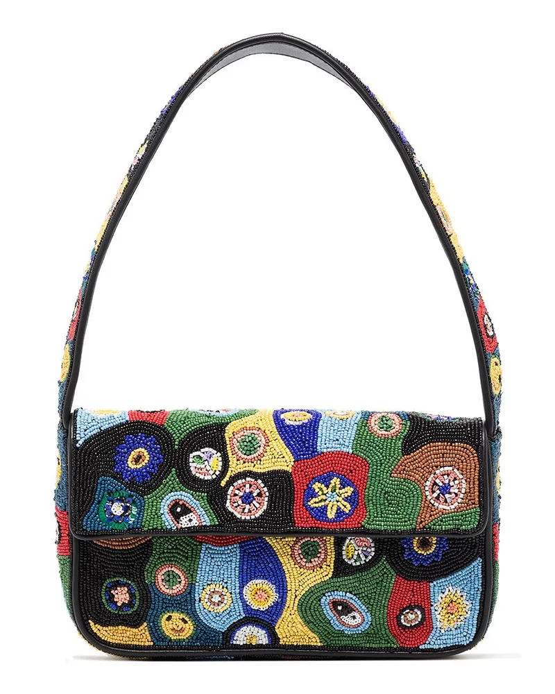 STAUD Tommy Schultertasche mit Perlen - Schwarz Schwarz