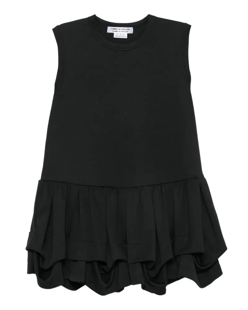Comme des Garçons ruffled-hem top - Schwarz Schwarz