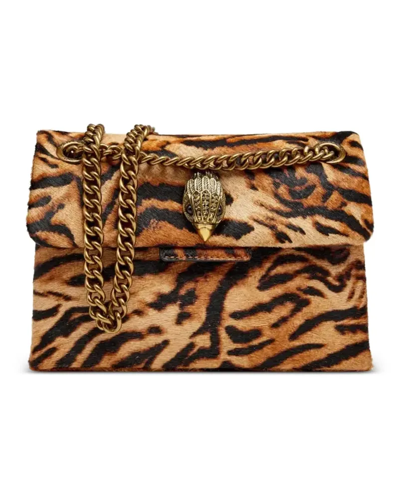 Kurt Geiger Kensington Umhängetasche mit Tiger-Print - Braun Braun