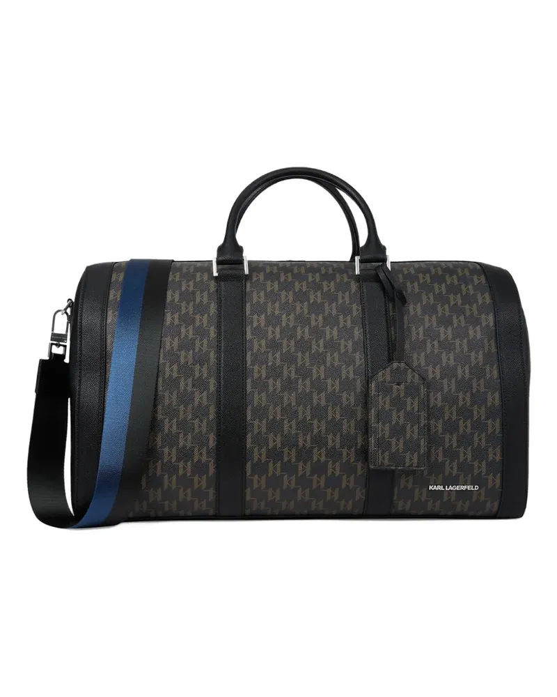 Karl Lagerfeld Tasche mit Monogrammmuster - Schwarz Schwarz