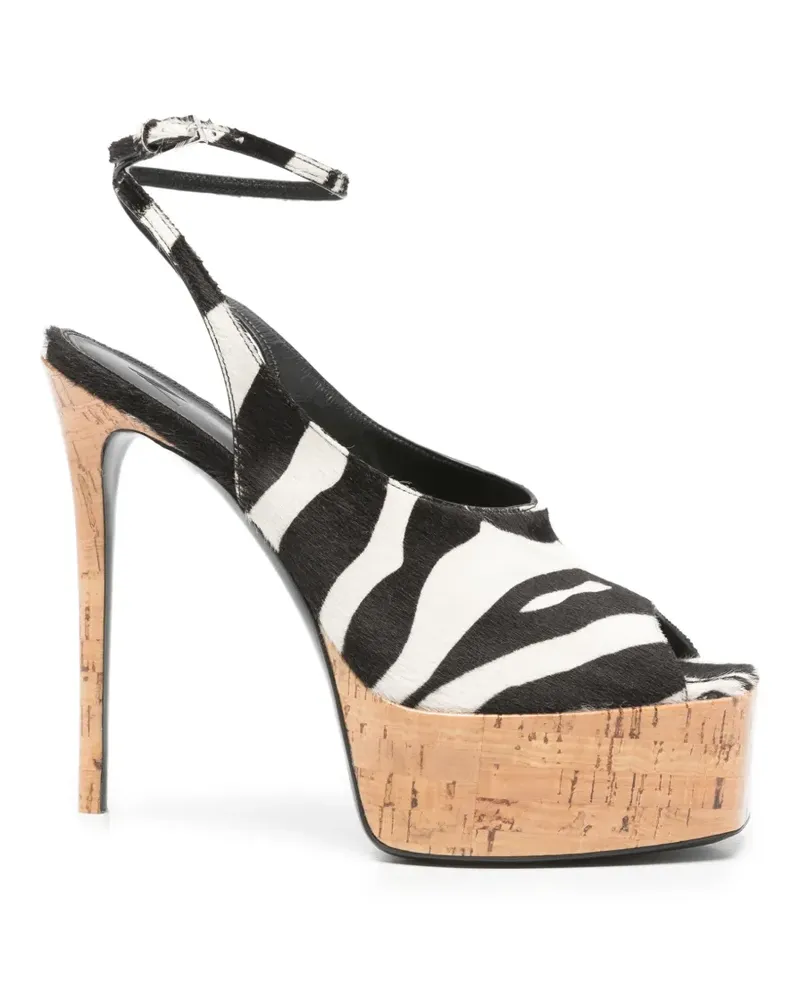 ATTICO Ornella Sandalen mit Plateau - Schwarz Schwarz