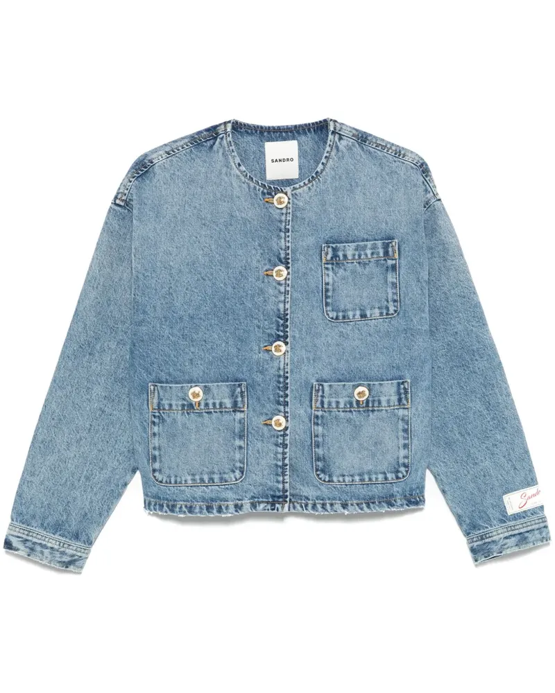 Sandro Klassische Jeansjacke - Blau Blau