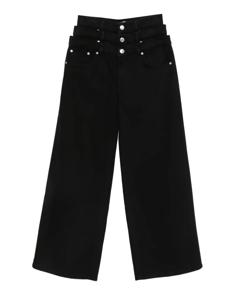 Viktor & Rolf Jeans im Layering-Look - Schwarz Schwarz
