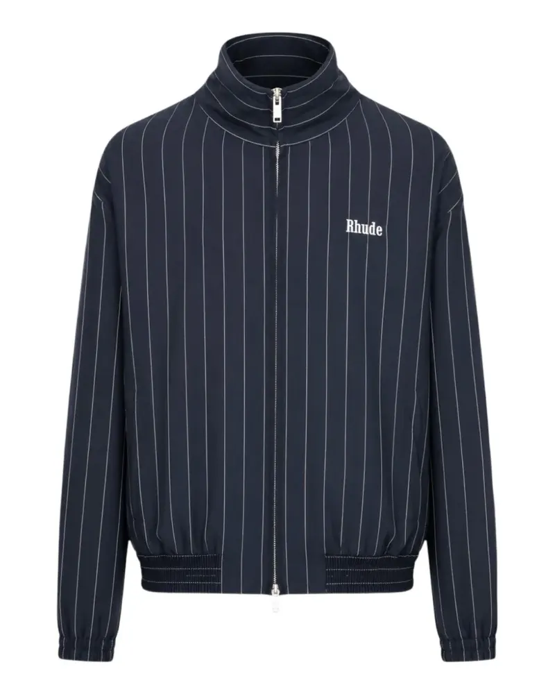 RHUDE Volume Sportjacke mit Nadelstreifen - Blau Blau