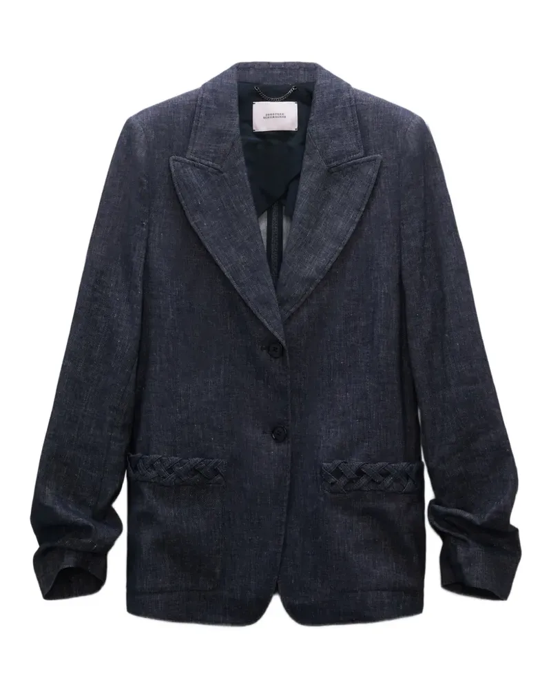 Dorothee Schumacher braided-detail denim blazer - Blau Blau