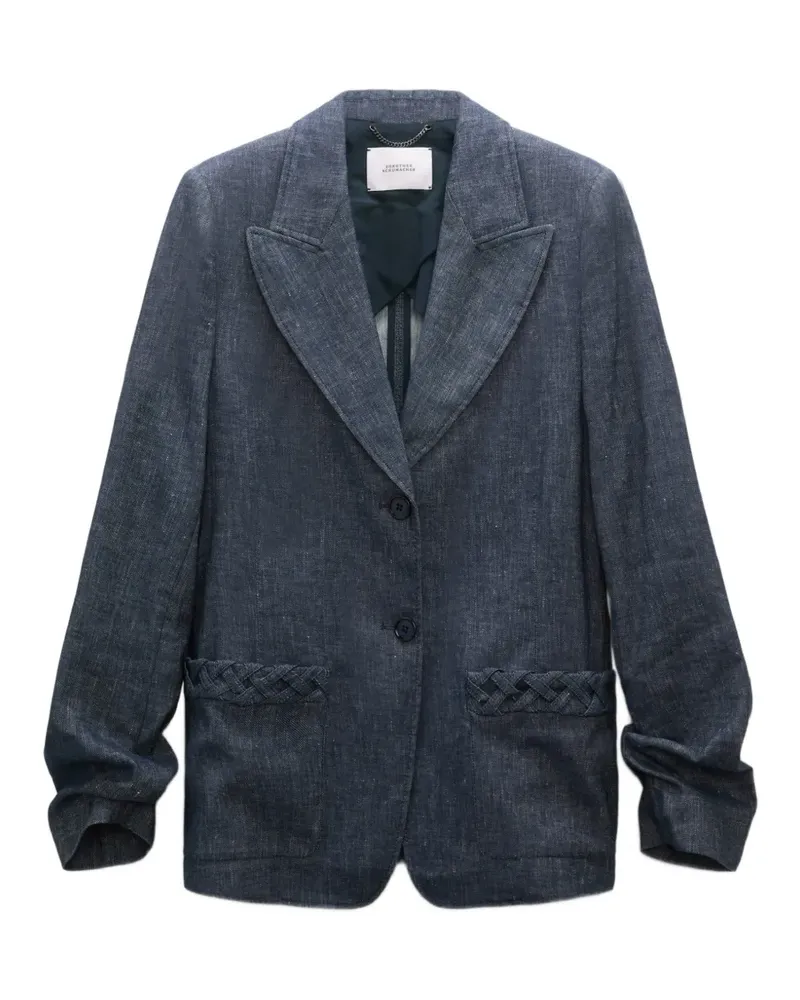 Dorothee Schumacher braided-detail denim blazer - Blau Blau