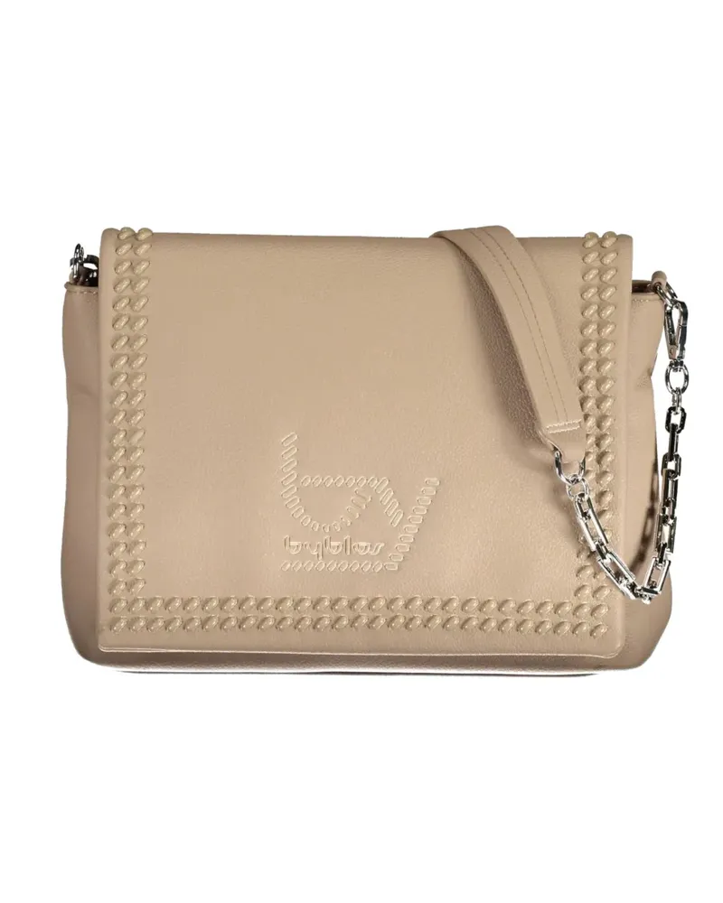 Byblos embellished logo-detail shoulder bag - Nude Nude