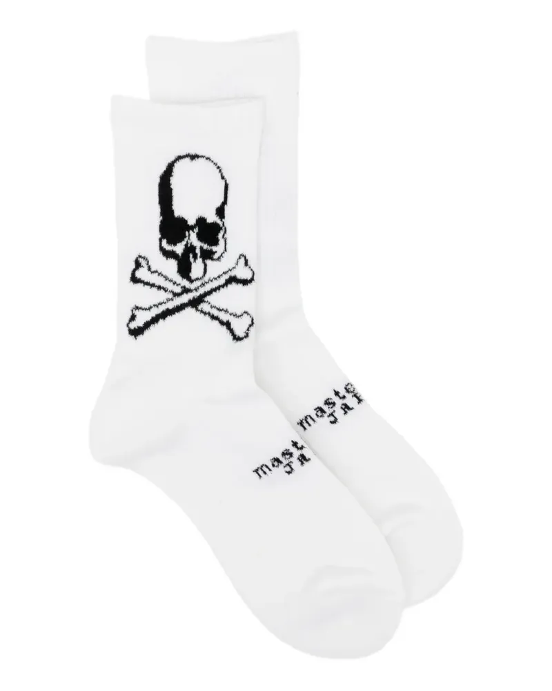 Mastermind Japan skull-print socks - Weiß Weiß