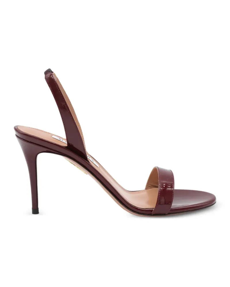 Aquazzura Slingback-Sandalen aus Lackleder - Braun Braun
