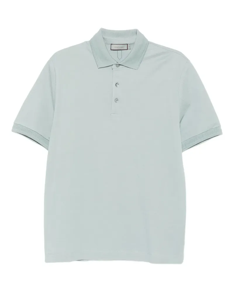 Canali Klassisches Poloshirt - Blau Blau