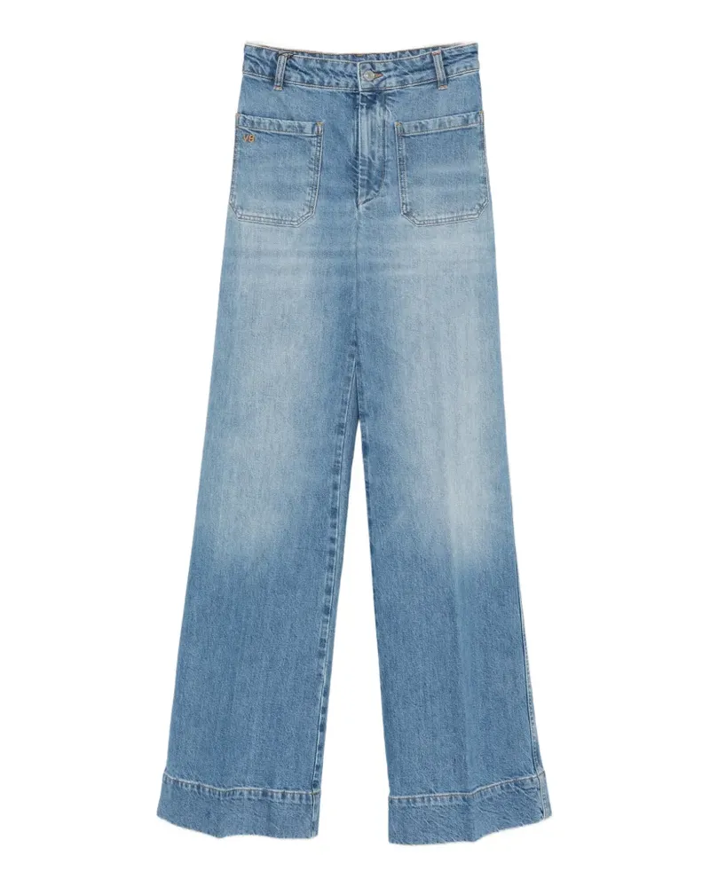 Victoria Beckham Alina patch-pocket wide-leg jeans - Blau Blau
