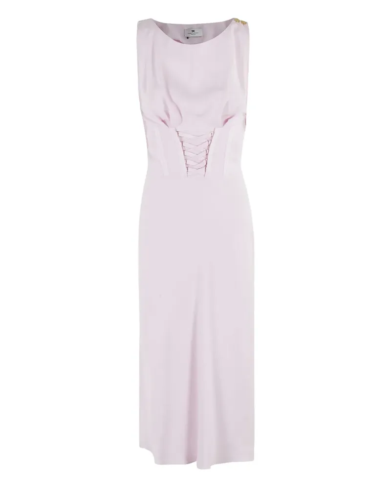 Elisabetta Franchi Midikleid mit Corsage - Rosa Rosa