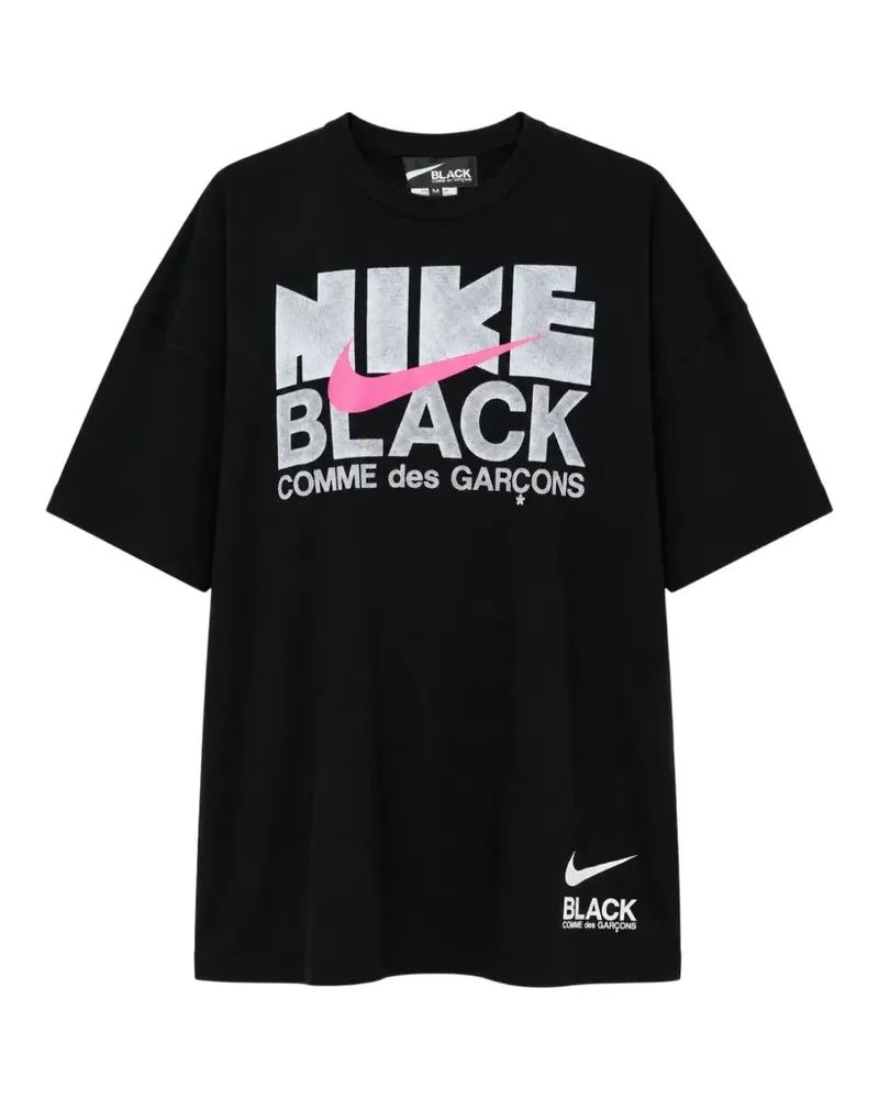 Comme des Garçons x Nike T-Shirt mit Logo-Print - Schwarz Schwarz