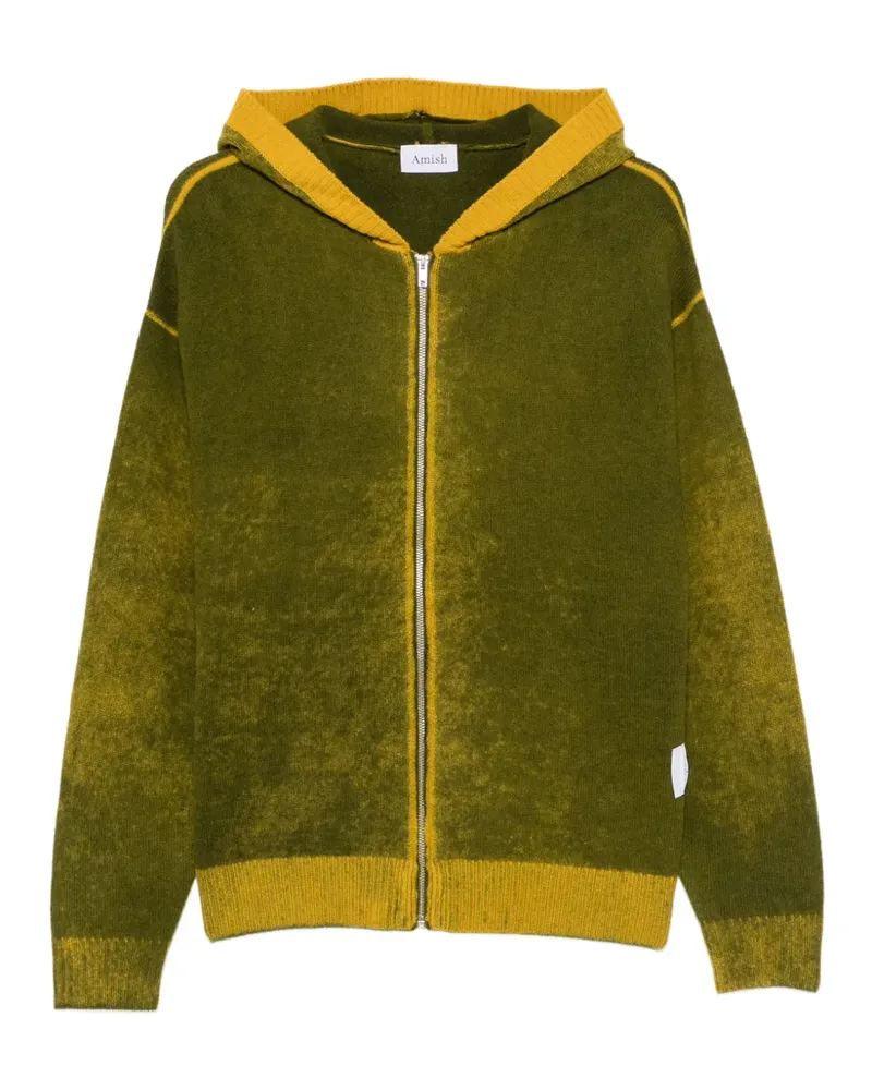 Amish faded zip-up hoodie - Grün Grün