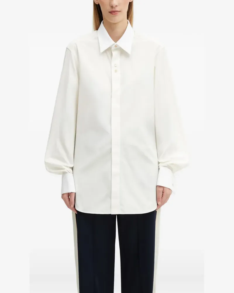 Wales Bonner Portrait long-sleeve shirt - Nude Nude