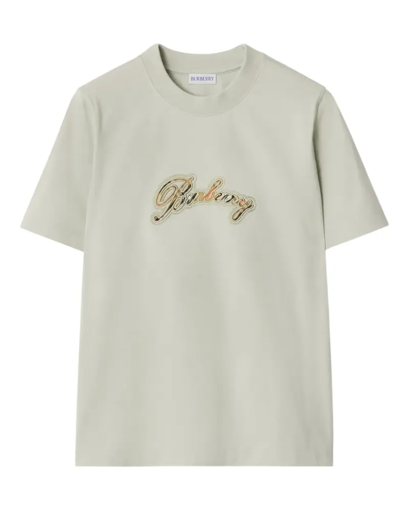 Burberry T-Shirt mit Cursive-Logo - Nude Nude