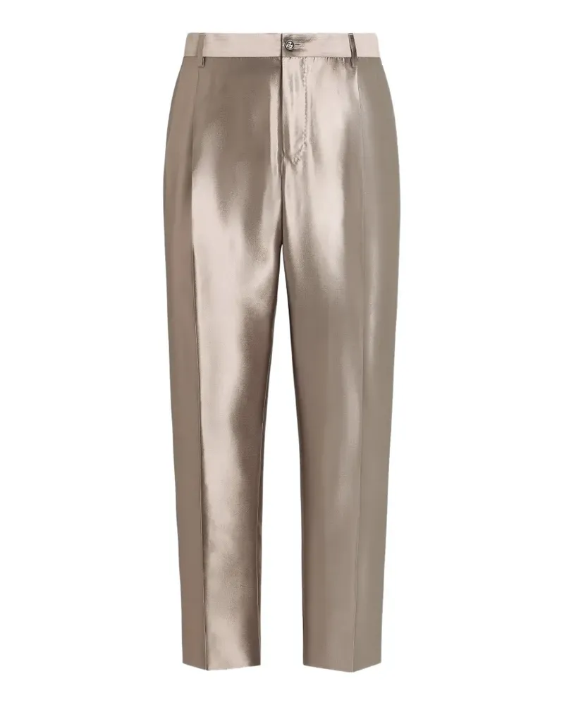 Dolce & Gabbana silk shantung trousers - Gold Gold