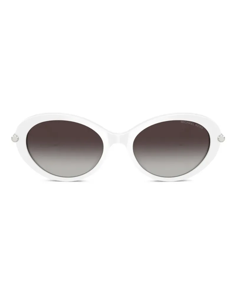Michael Kors Sonnenbrille mit rundem Gestell - Weiß Weiß
