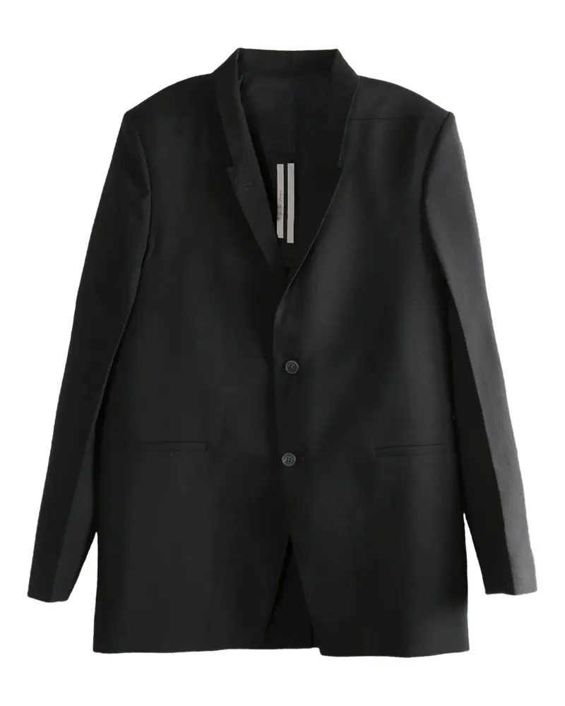 Rick Owens three-button back-strap jacket - Schwarz Schwarz