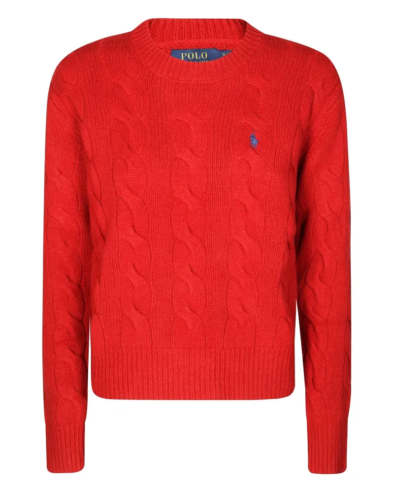 Ralph Lauren Pullover mit ikonischer Polo Pony-Stickerei - Rot Rot