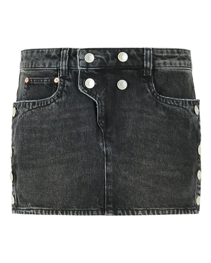 Isabel Marant Ralma button-side mini skirt - Schwarz Schwarz