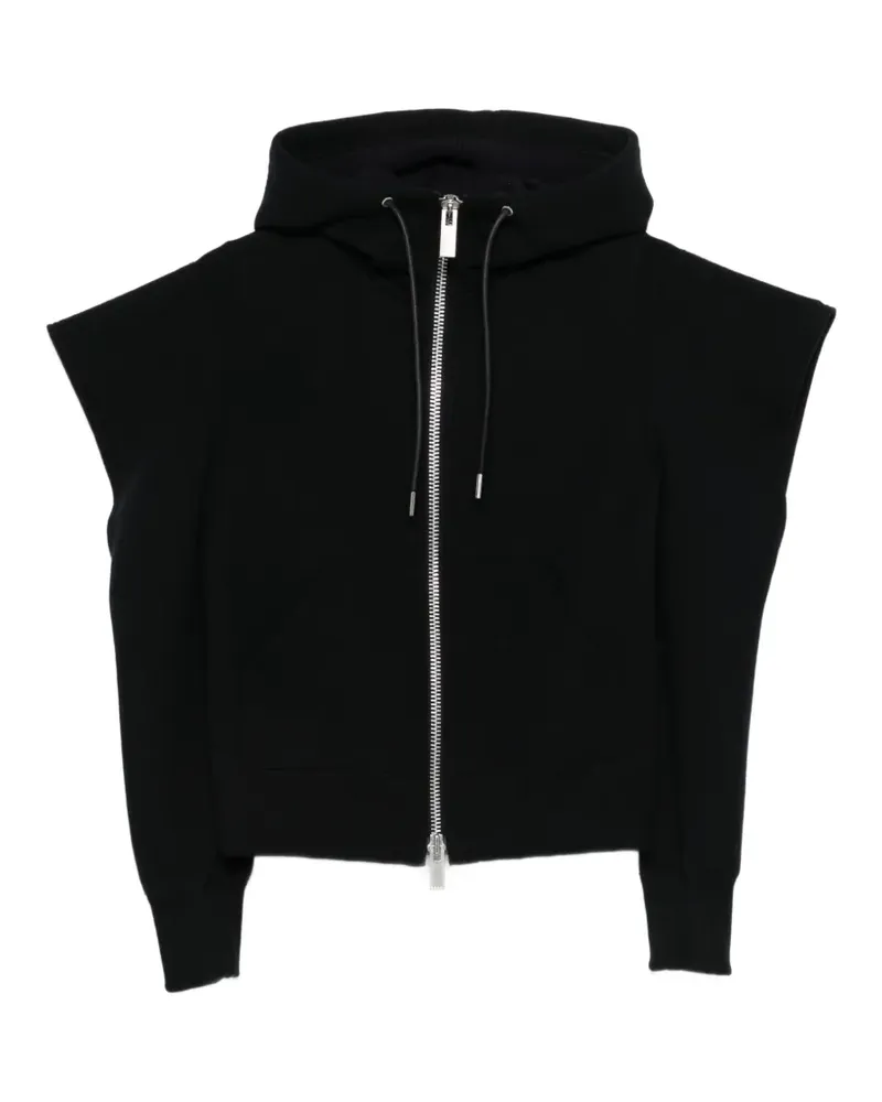 Sacai hooded zip sweatshirt - Schwarz Schwarz