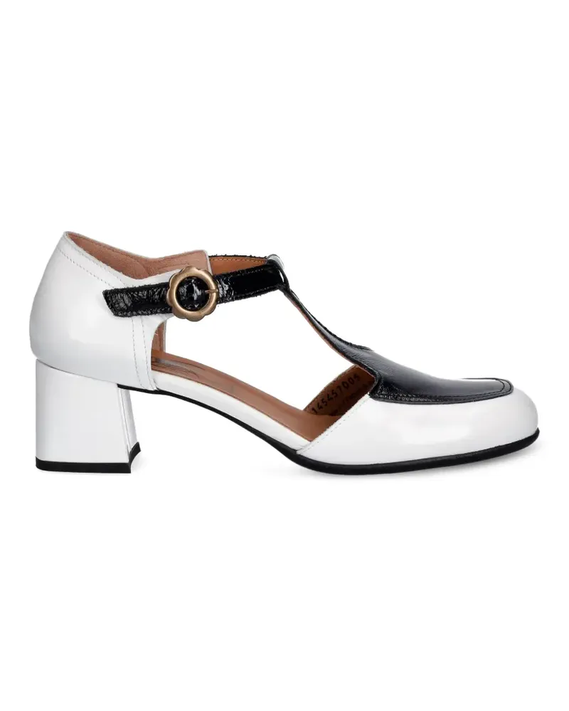Fly London POLK457LY Pumps mit T-Riemen - Weiß Weiß