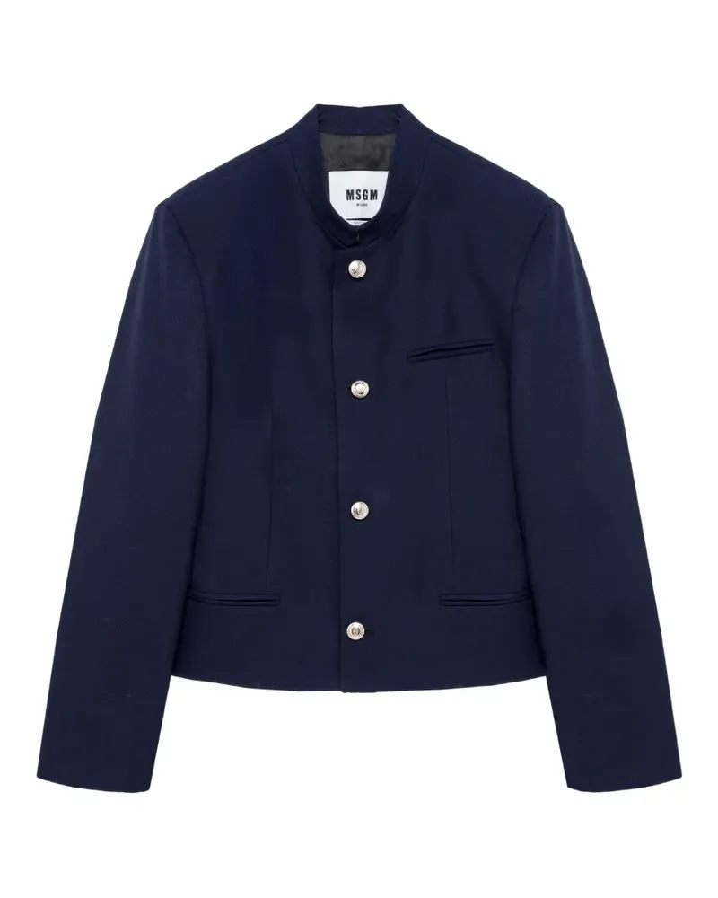 MSGM Jacke mit Mandarinkragen - Blau Blau