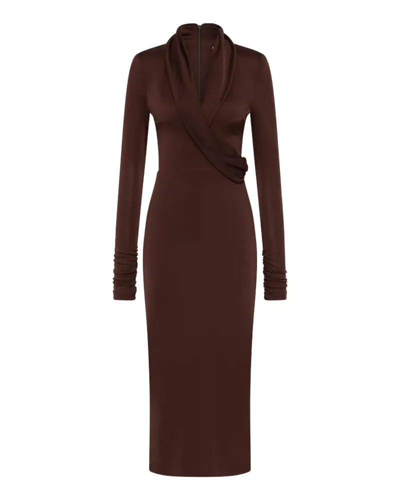 Rebecca Vallance Hazine long-sleeve midi dress - Braun Braun