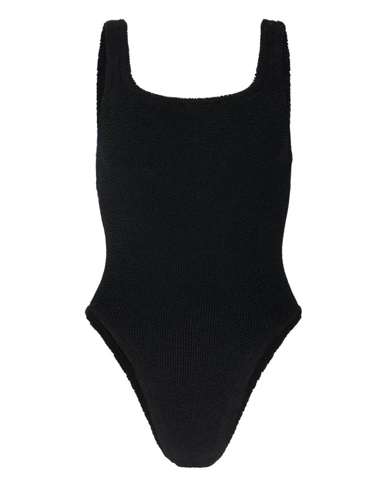 Hunza G Badeanzug mit eckigem Ausschnitt - Schwarz Schwarz