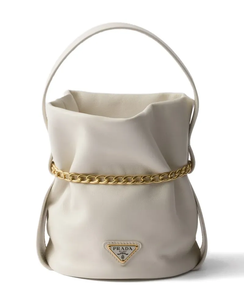 Prada Mini Petit Sac Noir Beuteltasche - Weiß Weiß
