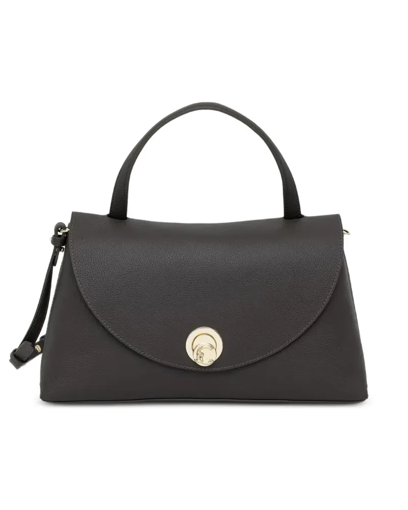 Coccinelle Mittelgroße Nikla Schultertasche aus gekörntem Leder - Braun Braun