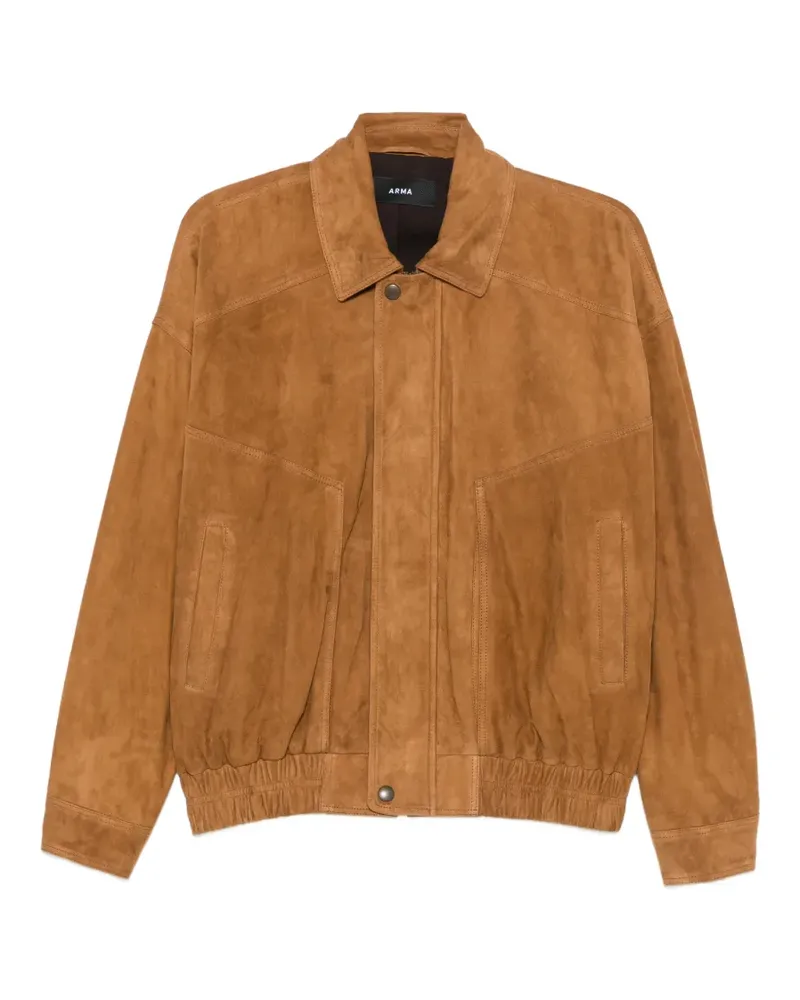 Arma Frederica suede bomber jacket - Braun Braun