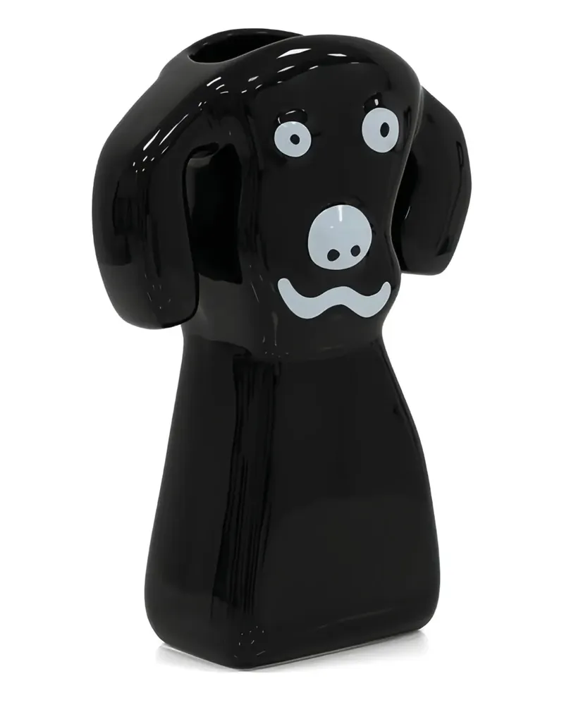 Qeeboo Vase in Hundeform (32cm x 25cm) - Schwarz Schwarz