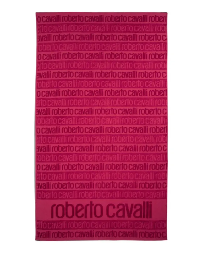 Roberto Cavalli Home Icon Badetuch aus Logo-Jacquard - Rosa Rosa
