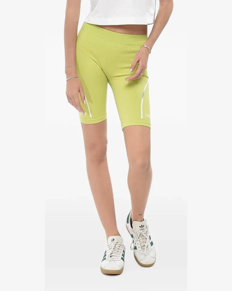 OFF-WHITE Athleisure ribbed cycling shorts - Grün Grün